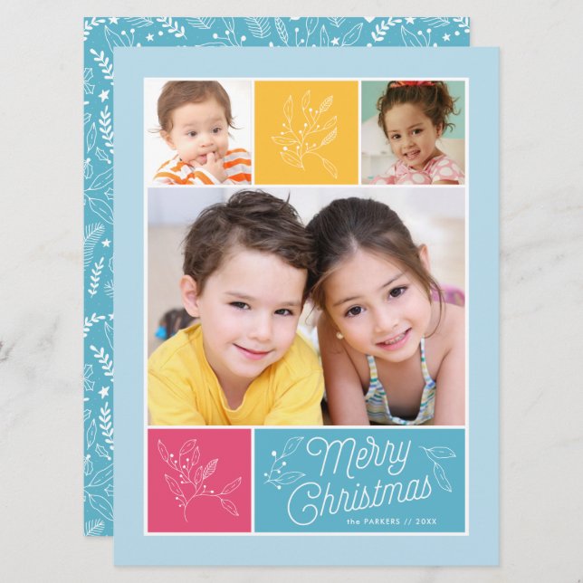 Nature Bloqueia Cartão de Férias de Foto (Frente/Verso)