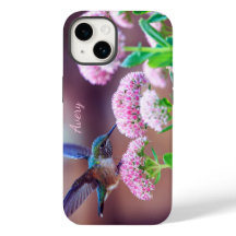 Nature Blue Hummingbird Pink Flowers Name