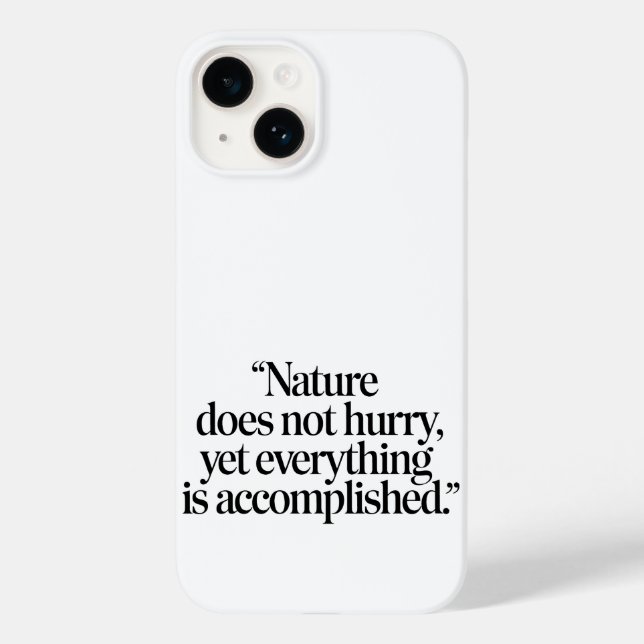 "Nature Does Not Hurry" - Citation Zen Inspirante (Verso)