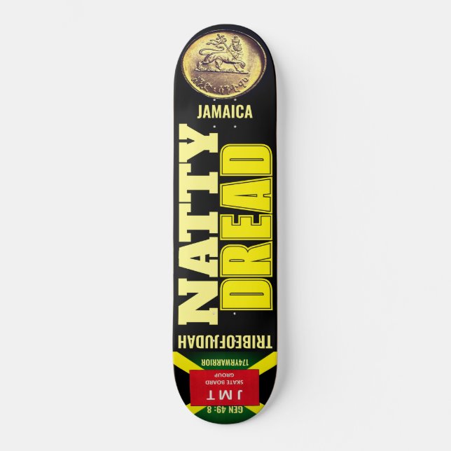 NATURE DREAD TRIBE DE JUDAH skateboard (Frente)