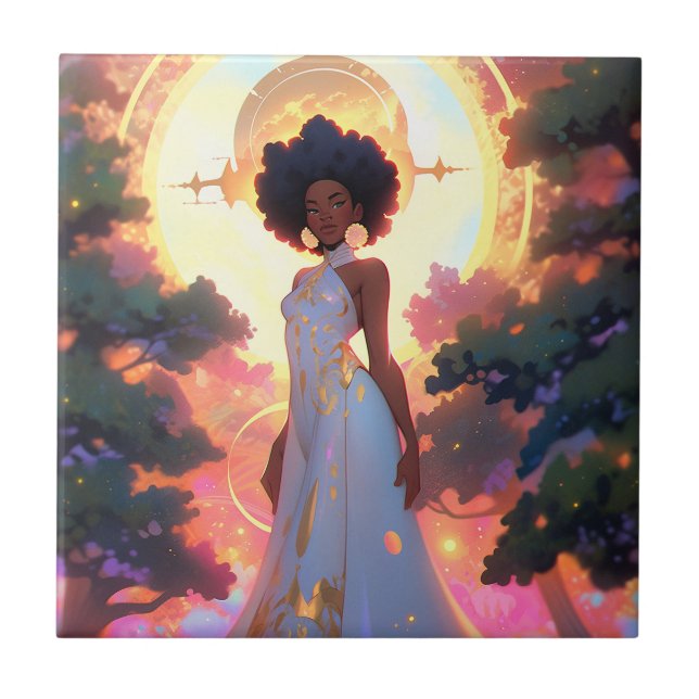 Nature Goddese African American Fantasy Art (Frente)