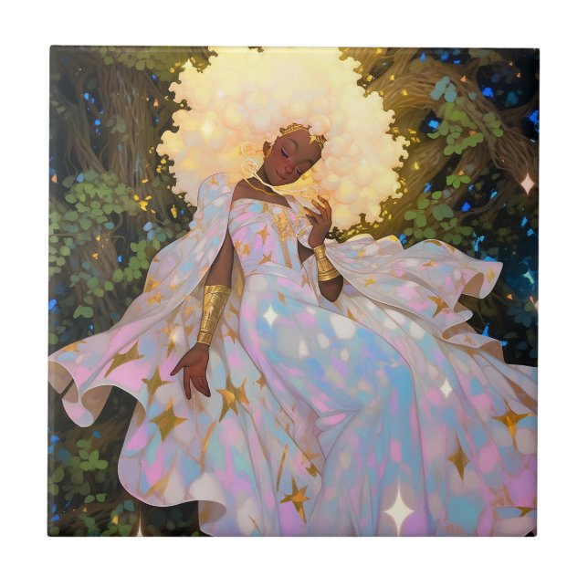 Nature Goddese African American Fantasy Art (Frente)