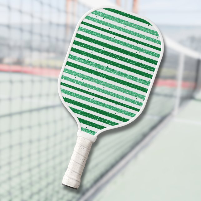 Nature Green White Horizontal Glitter Stripes (Criador carregado)