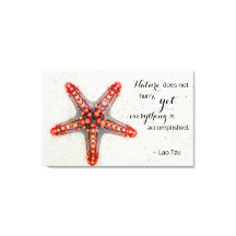 Nature Impressão Starfish com citação de Lao Tzu