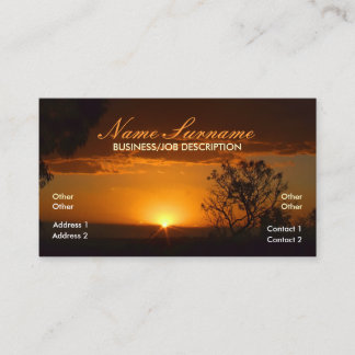 Nature Sunset Horizon Cartão de visita