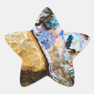 natureza abstrata adesivo de estrela de água parad