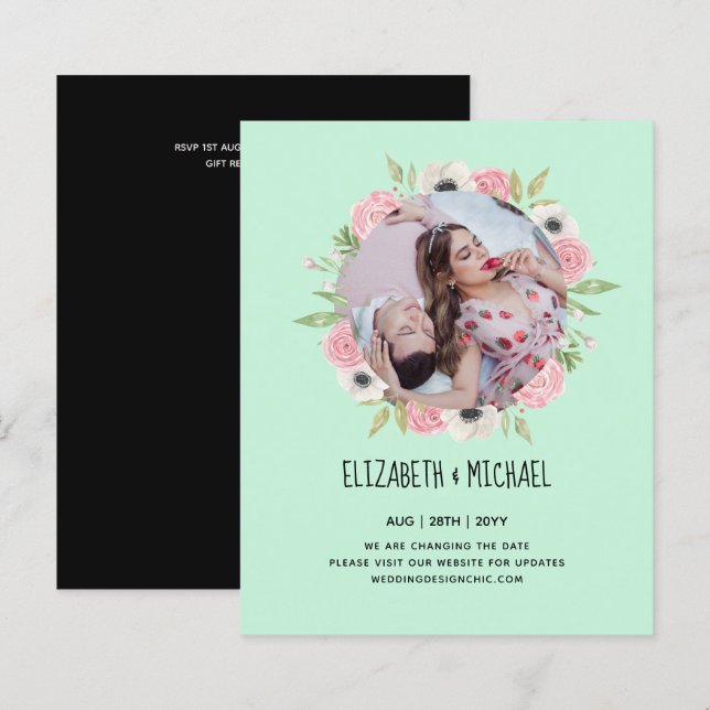 Natureza Almoça Casamento Verde Russo Boho (Frente/Verso)