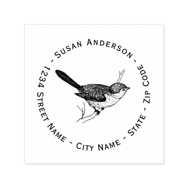 Natureza - Carimbo de Autocolagem do Endereço de R (Design)