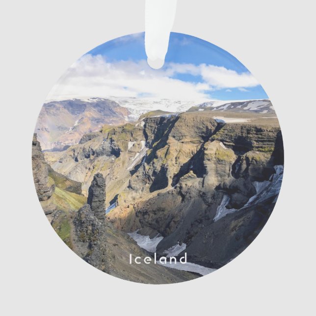 Natureza da Islândia - ornamento cerâmico (Frente)