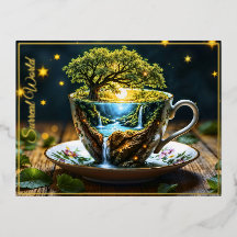 Natureza fantástica da paisagem da magia teacup