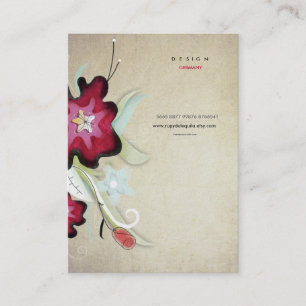 Natureza floral cartão de visita de mulher de arte