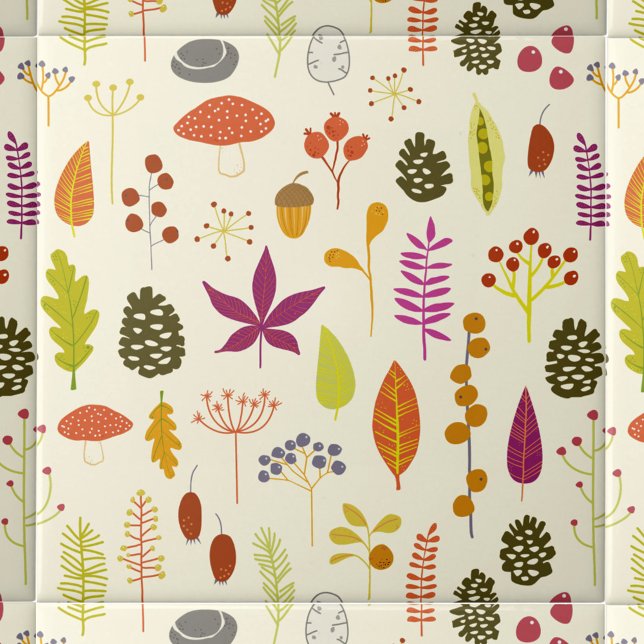 Natureza Florestal (Woodland forest nature pattern ceramic tile)