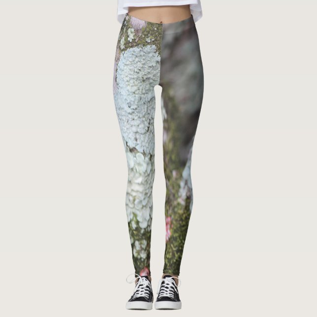 Natureza Impressa Leggings (Frente)