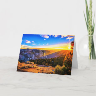 Natureza Inspira Cartões de Montanhas com Sol