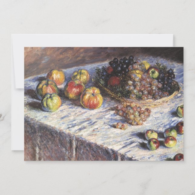 Natureza Morta com Maçãs e Uvas por Claude Monet (Frente)