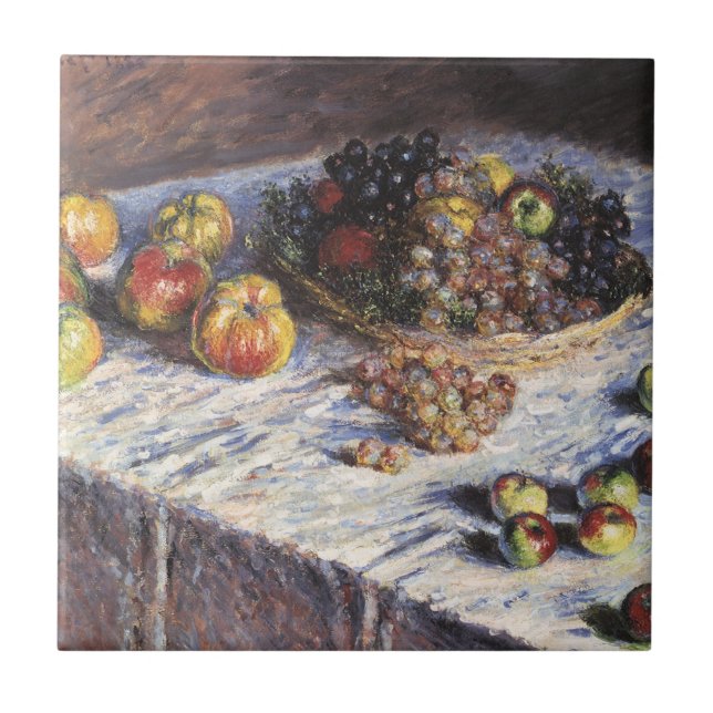 Natureza Morta com Maçãs e Uvas por Claude Monet (Frente)