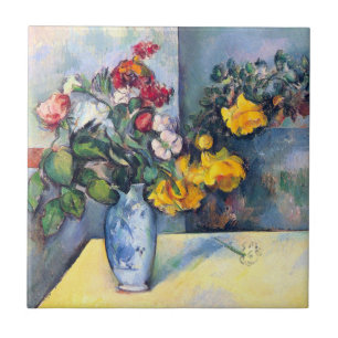 Natureza Morta Flores em um Vaso Por Paul Cezanne