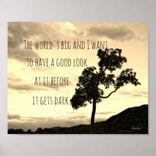 Natureza Muir cita poster sepia tônica