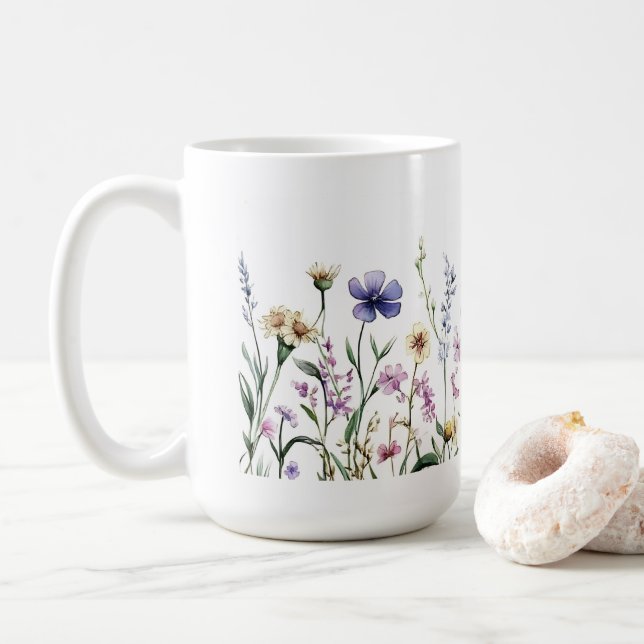 Natureza Presente 🌼 caneca de café 15oz (Com Donut)