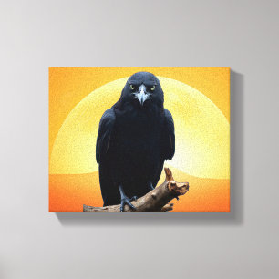 Natureza Selvagem - Arte de Muro de Canvas Crow-Ra