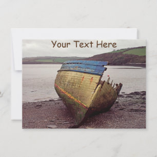 Naufrágio personalizável, Cornwall, UK Card
