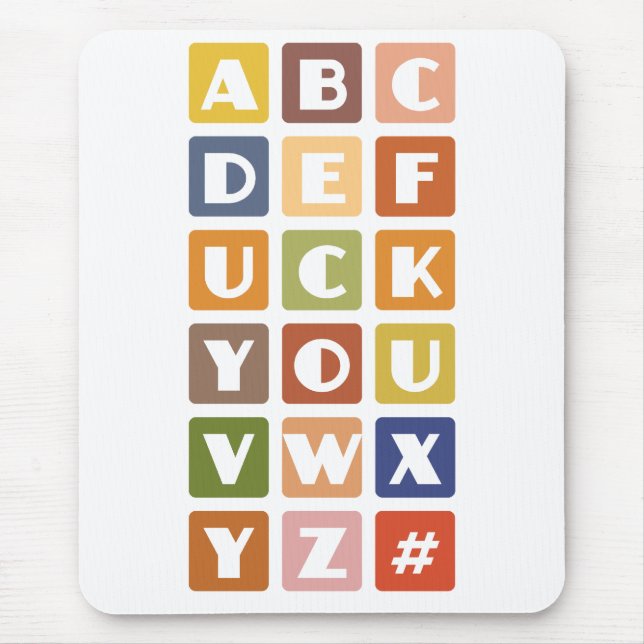 Naughty Alphabets mousepad (Frente)