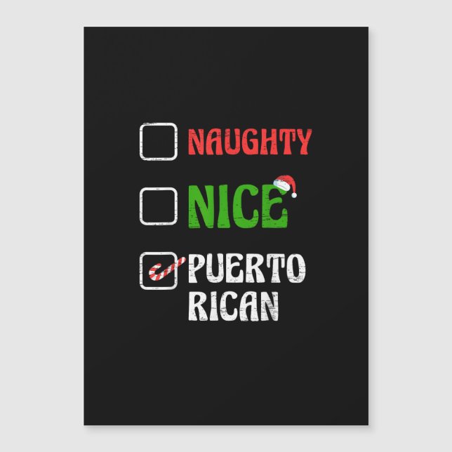 Naughty Nice Puertorican Santa Holiday Sweet  (Frente)