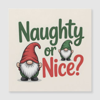 Naughty or Nice Christmas Graphic: Cute Gnomes