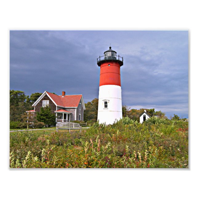Nauset Lighthouse, Cabo Cod Massachusetts Foto (Frente)