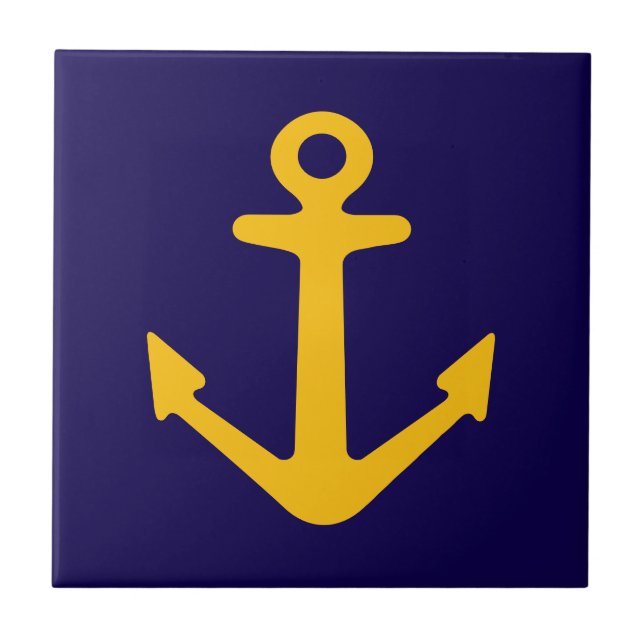 Nautical anchor logo Ceramic Tile (Frente)