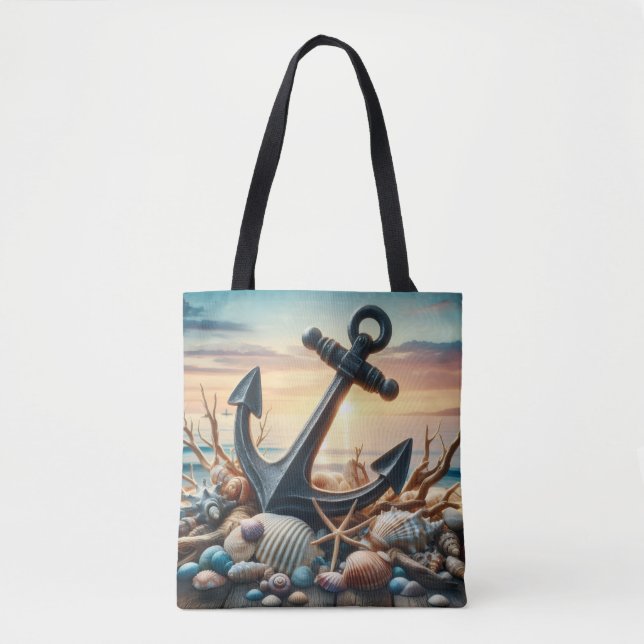 Nautical Anchor Tote Bag  (Frente)