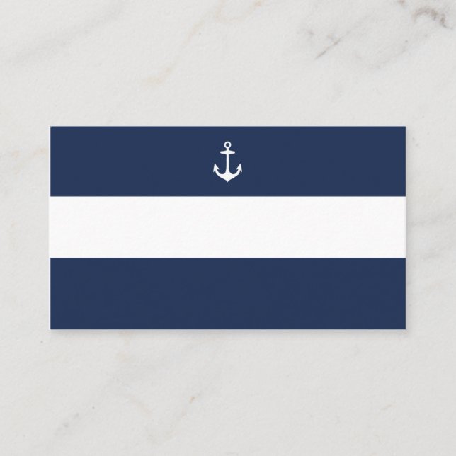 Nautical | Cartões de Local de Casamento (Frente)