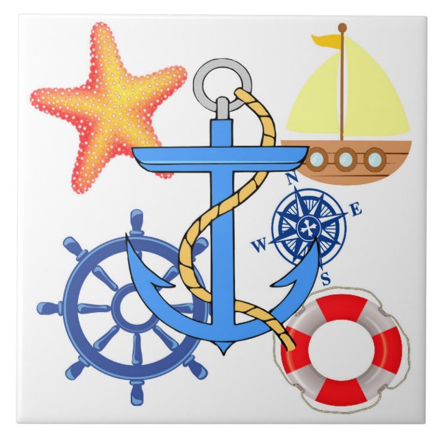 Nautical Ceramic Tile (Frente)