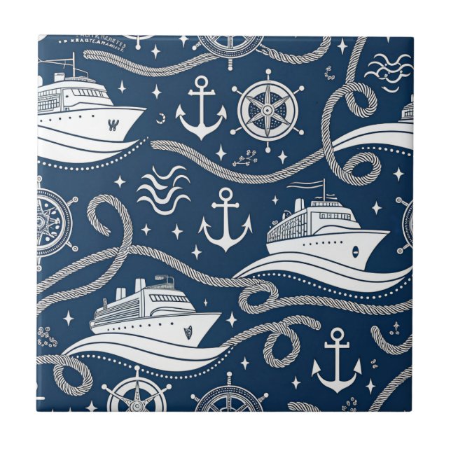 Nautical Cruise Seamless Pattern (Frente)