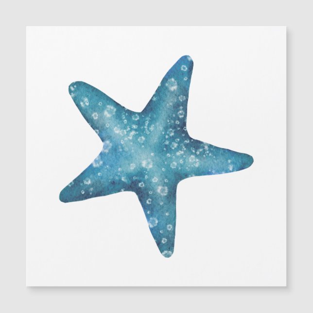Nautical Watercolor Blue Starfish (Frente)