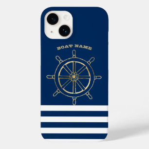 Náutico, Roda de Barco Dourada, Listras Azul-Marin