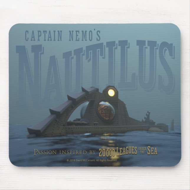 Nautilus Mousepad do capitão Nemo (Frente)
