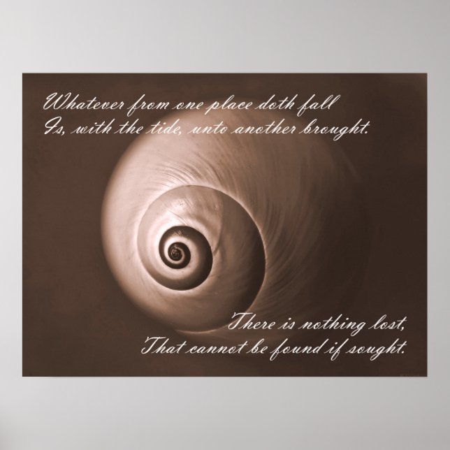 Nautilus Shell Inspirational Quote Impressão (Frente)