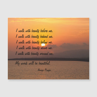 Navajo Prayer Caminha com Cartão Magnético de Bela