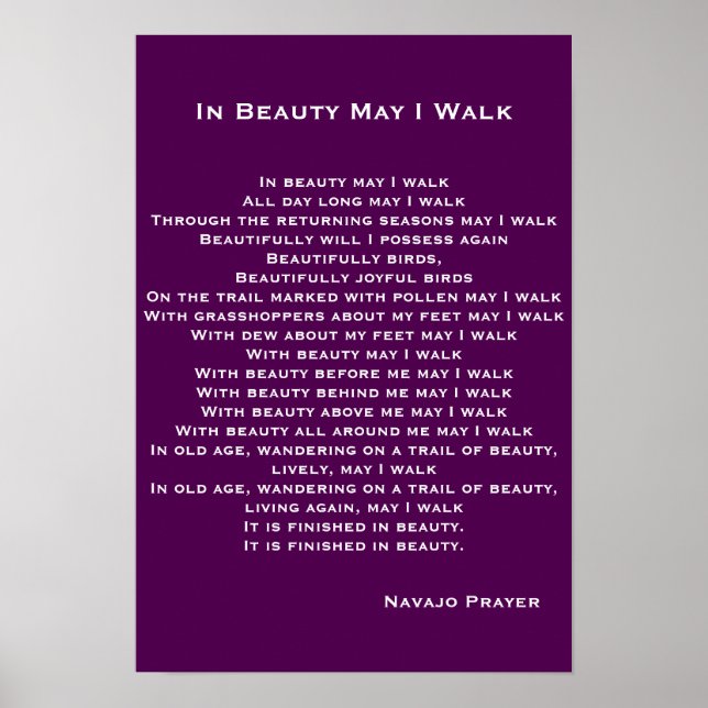 Navajo Prayer Poster (Frente)