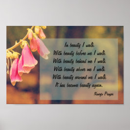 Navajo Prayer Walk in Beauty Poster