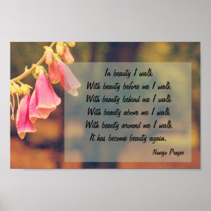 Navajo Prayer Walk in Beauty Poster