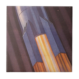 Nave Espacial de Ficção Científica Vintage Foguete