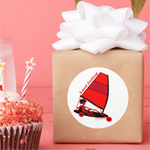 Navegação em terra no adesivo redondo clássico ver