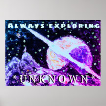 Navegador de Espaço Explorando Impressão de Poster
