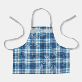  Navidad Elegante Cuadriculado Azul 