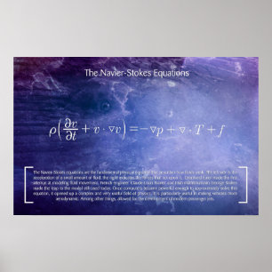 Navier-Stokes equações - poster da matemática