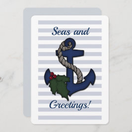 Navio Anchor Seas e Saudações Natal Marítimo