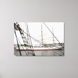 Navio branco alto - Canvas