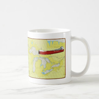 Navio CSL Niagra dos grandes lagos em uma caneca e